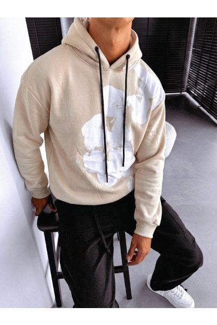 Pánská bežová mikina teplá