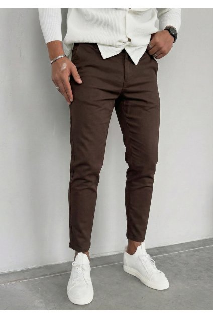 pánské kalhoty hnědé