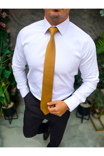 bílá slim fit košile