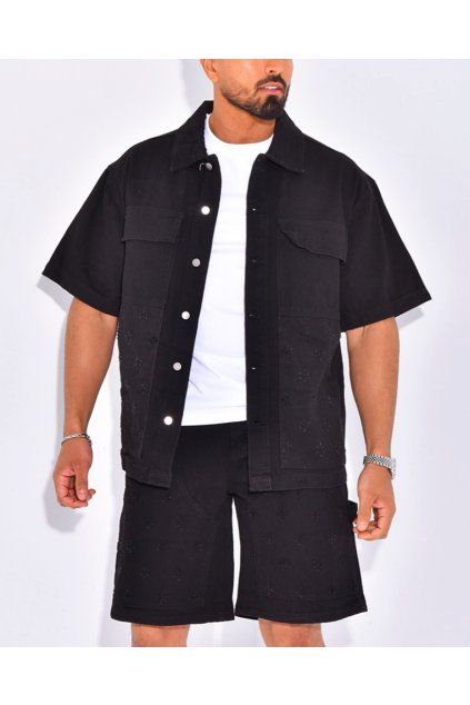 Urban Black Denim Set