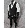 Pánský oblek v  černé barvě ,střih je slim fit stylový moderní střih a kombinace. Společenský komplet