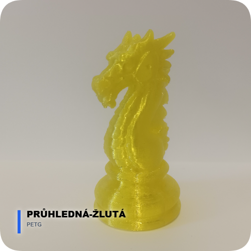 PETG: Průhledná žlutá – Křišťálová energie a hra světla ✨