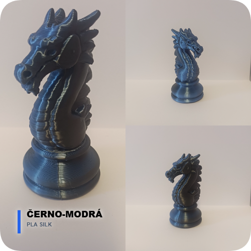 Silk PLA: Černo-modrá – Elegance temných hlubin ✨