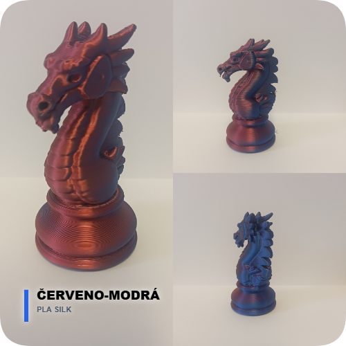 Silk PLA: Červeno-modrá – Symfonie ohně a ledu ✨