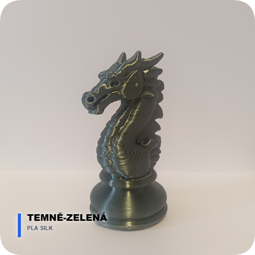 Silk PLA: Temně zelená – Hluboký smaragdový lesk ✨