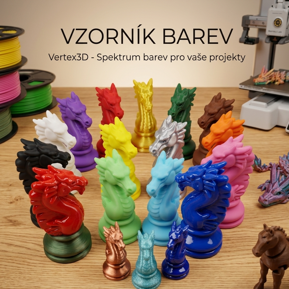 Průvodce barvami a materiály Vertex3D