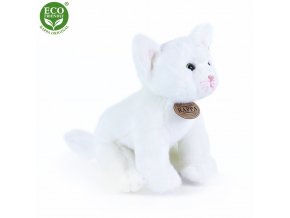 plyšová mačka biela