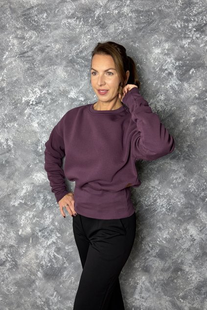 Crop top Mikina-purpurová