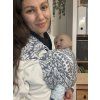 C. Ring sling - s modro-šedými květy - LennyLamb