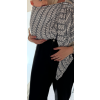 C. Ring sling - s modro-šedými květy - LennyLamb