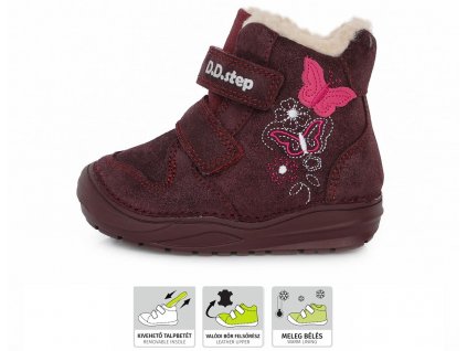 D.D.step W071-248 Raaspberry zimní kotníčková