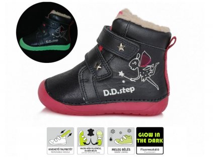 D.D.step W070-929B dívčí zimní barefoot