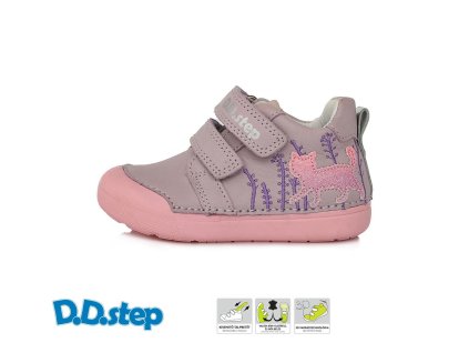 D.D.step S066-319 Mauve dívčí polobotka