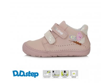 D.D.step S073-41984 Baby Pink dívčí barefoot polobotky
