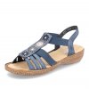 Rieker 628G9-16 modré sandály
