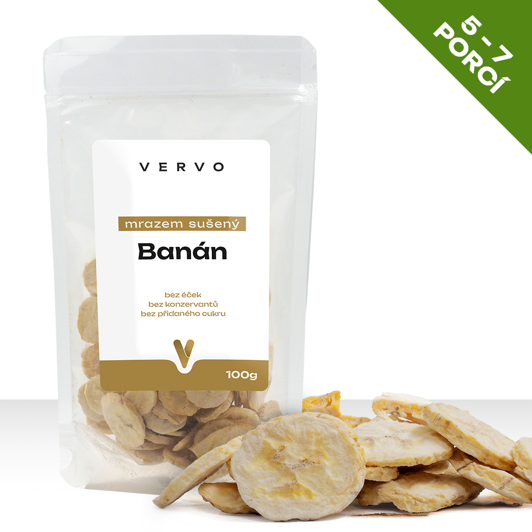 VERVO Mrazem sušený banán 100g