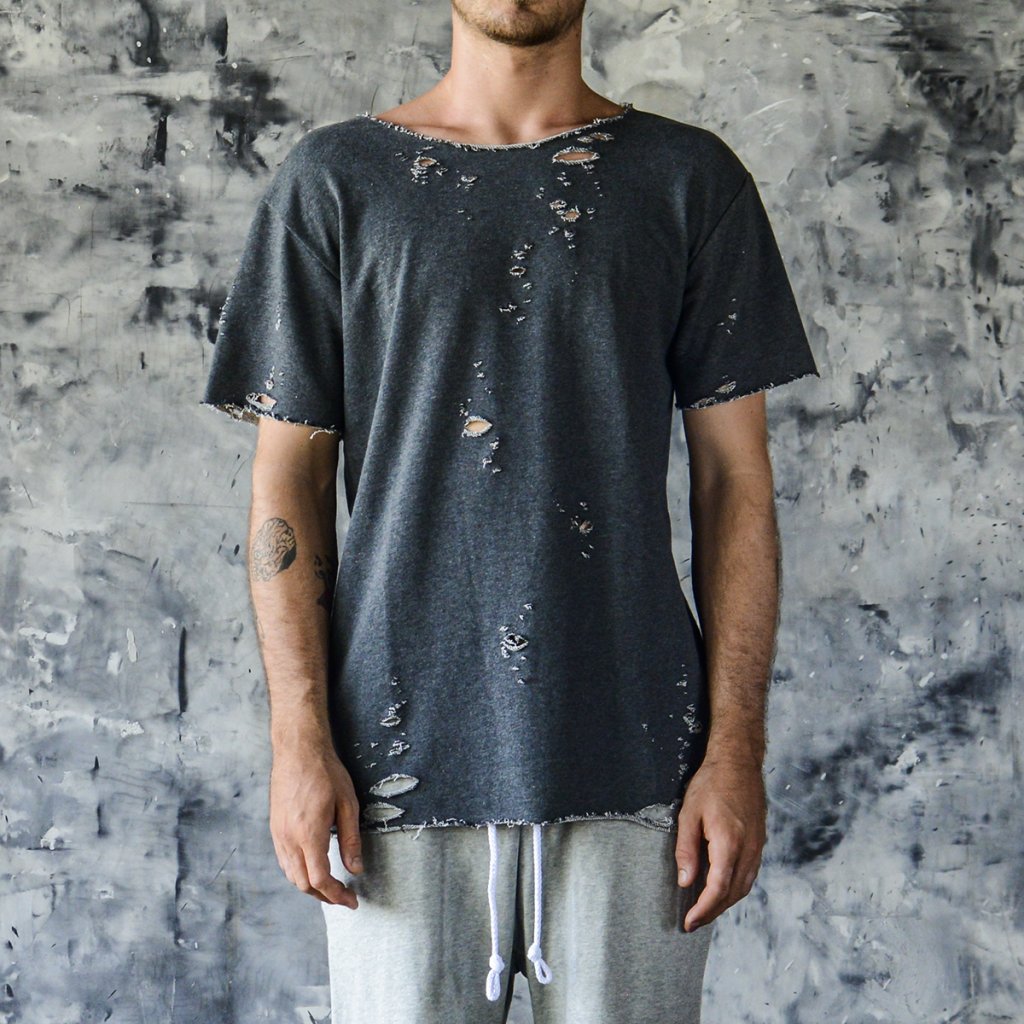 Ripped t 2024 shirt for men