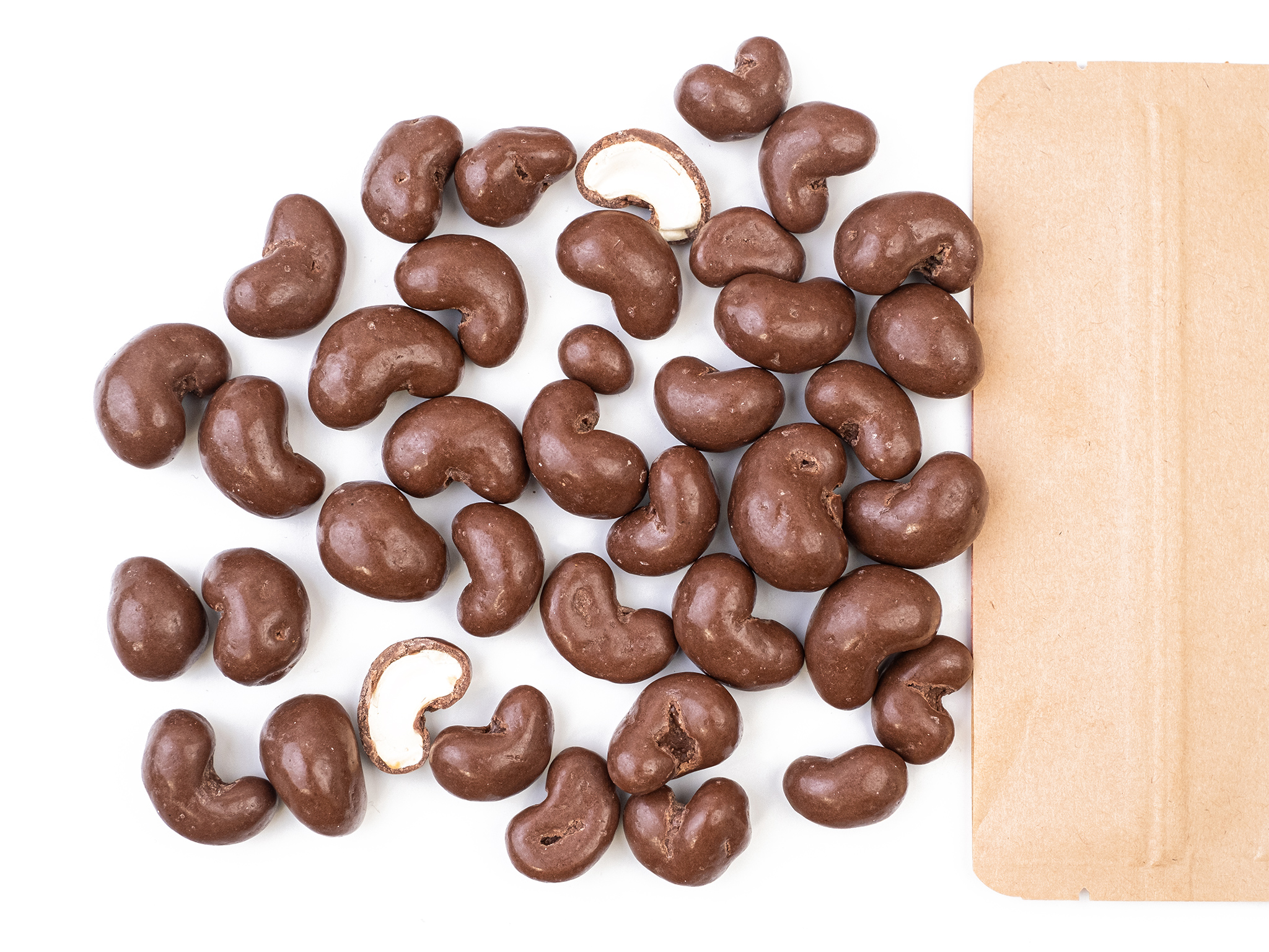 Levně Veselá Veverka Kešu ořechy v mléčné čokoládě 1 kg