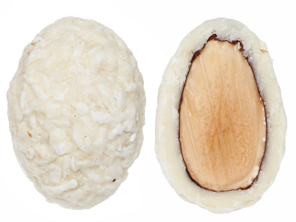 Veselá Veverka Mandle RAFFAELLO v bílé čokoládě s kokosem 300 g