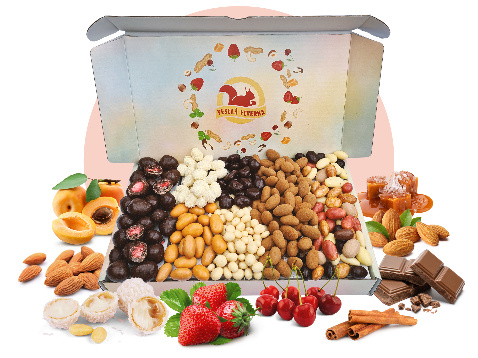 Veselá Veverka Sladký box 1,2 kg