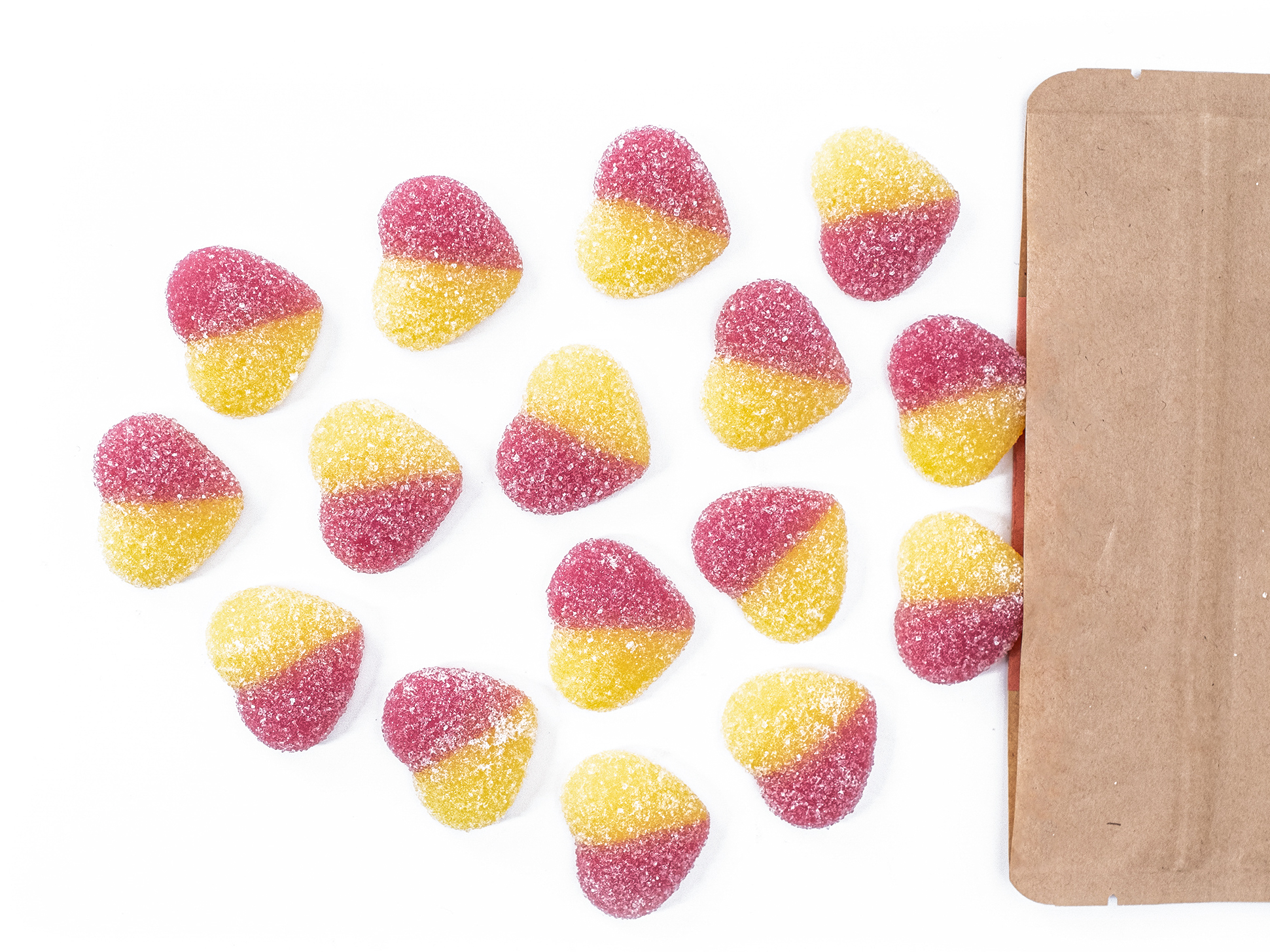 Veselá Veverka kyselá srdíčka broskev 1 kg