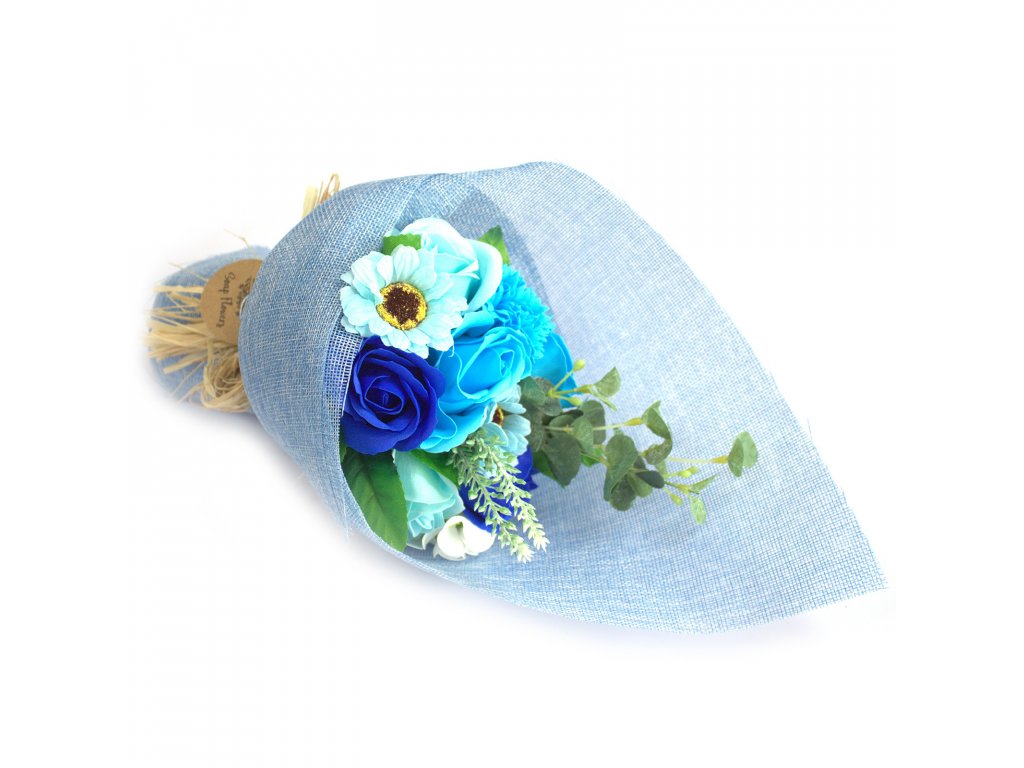 mýdlová kytice modrá puget