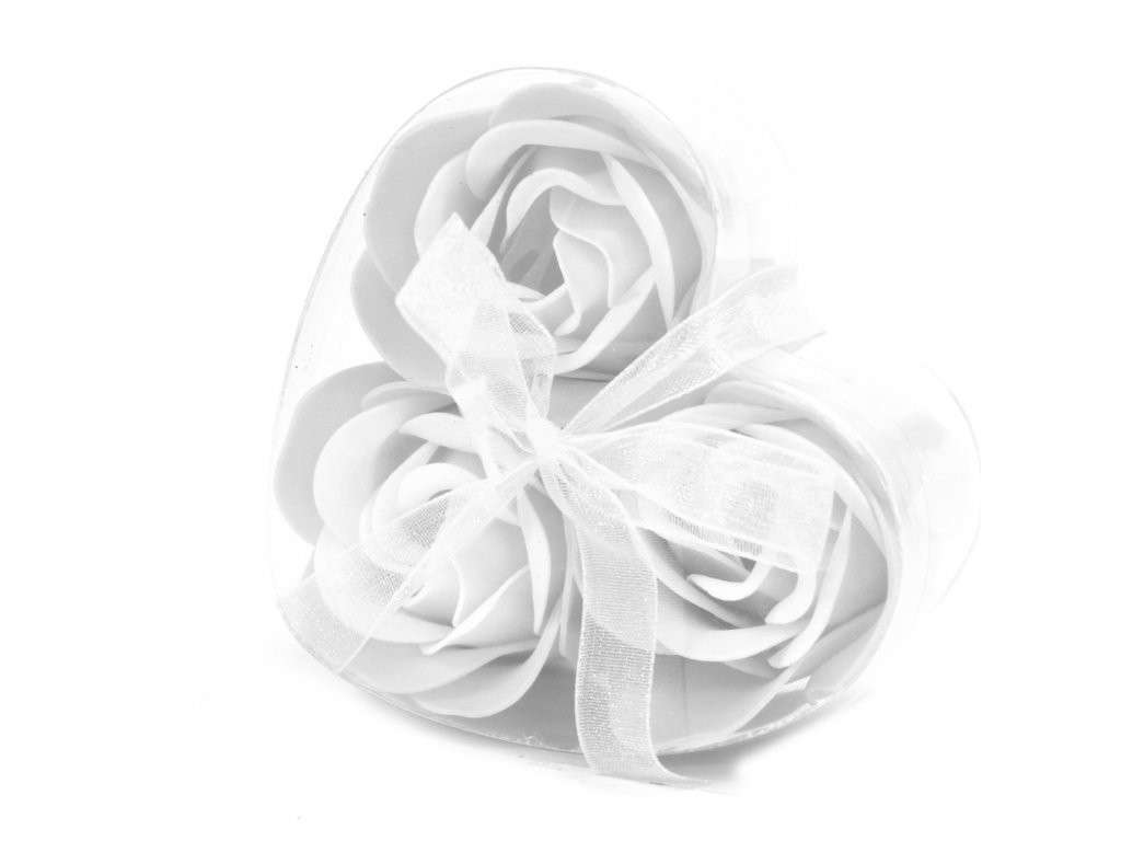 Sada 3 Mýdlových Květů Bílá