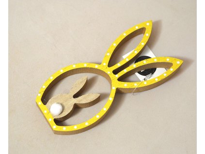 Zajíček v obrysu zajíce dřevo 6,5x15cm