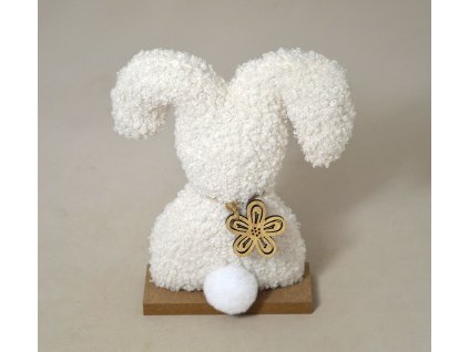 Králíček plyš stojící 14x16cm bílý