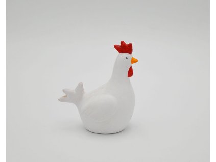 Kohoutek mladý bílý 10,5cm x8