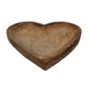 Dřevěná mělká miska srdce