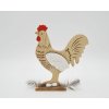 Kohout dřevo na podstavci 21cm přírodní