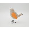 Ptáček dřevo na nožkách 14x5x15cm bílý1