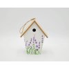 Ptačí budka levandule 13,5x8,5x18cm bílá1