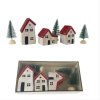 Dřevěná vesnička v krabičce bílá