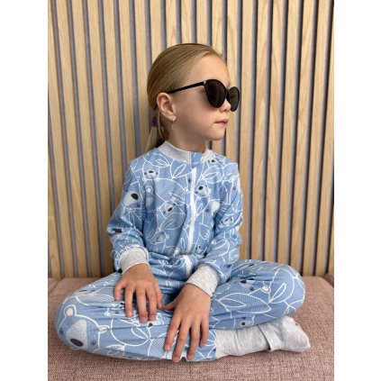 Dětské pyžamo overal s ťapičkami Medvídci