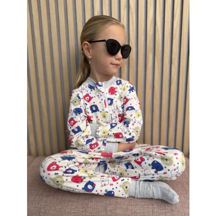 Dětské pyžamo overal s ťapičkami Míša II