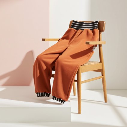 Veselá Nohavice Dětské microfleecové tepláky cihlové Velikost 80 edited 2