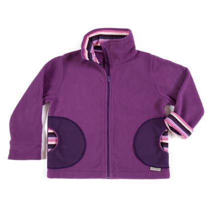 Dětská fleecová mikina na zip fialová
