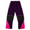 Dětské softshellové kalhoty celoroční tmavěfialovo-růžové