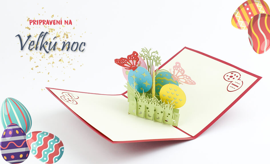 3D prianie Veľkonočné vajíčka - veľkonočné želanie