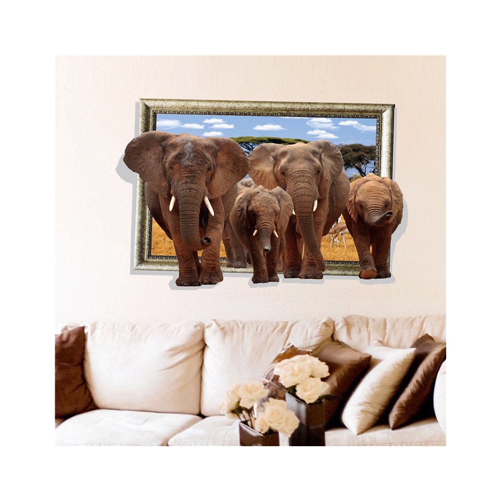 Samolepka Slony Safari