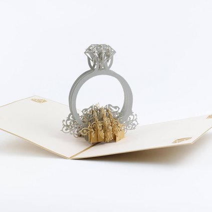 3D prianie Zásnubný prsteň