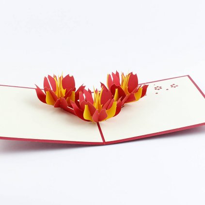 3D prianie Žlto červené kvety