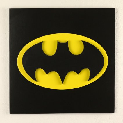 3D drevená dekorácia znak Batman