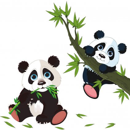 Samolepka Roztomilé pandy