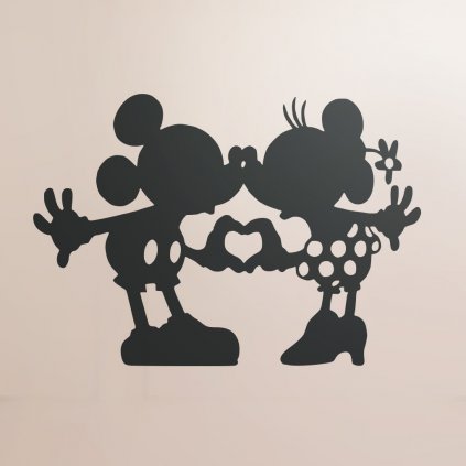 Samolepka Mickey a Minnie čierna