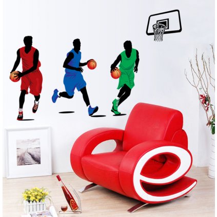 Samolepka na zeď Hráči basketbalu