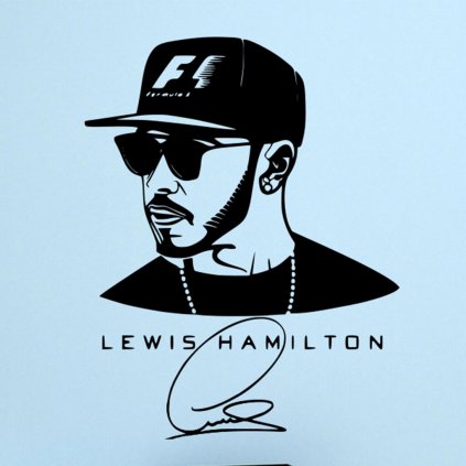 Samolepka Lewis Hamilton F1