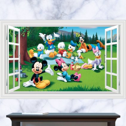 samolepka Mickey Mouse Minnie káčer Donald Goofy